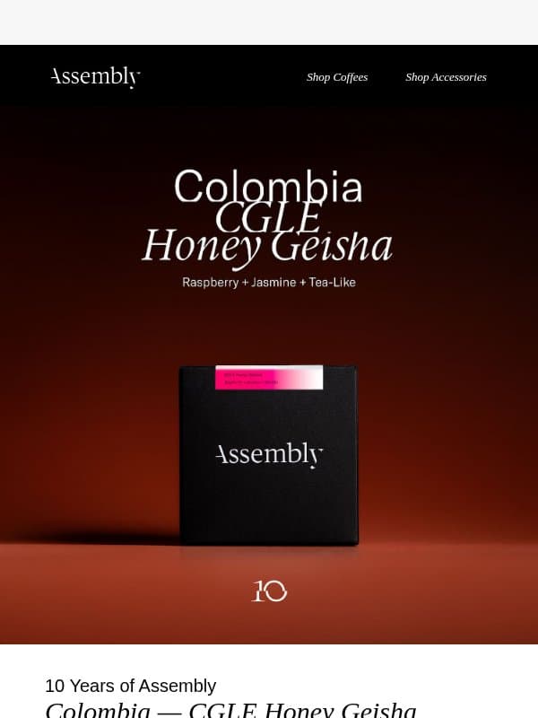 New: Colombia – CGLE Honey Geisha email from Assembly Coffee