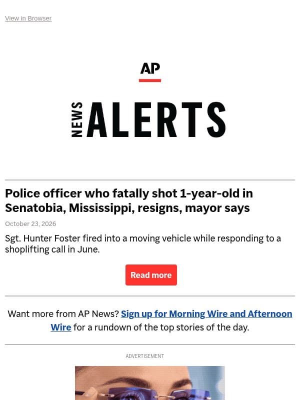 Police officer who fatally shot 1-year-old in Senatobia, Mississippi, resigns, mayor says email from Associated Press