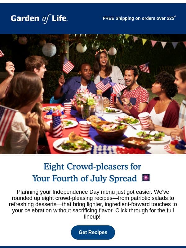 Celebrate July 4th with Healthy Recipes that WOW! 🎆 email from Athletic Greens
