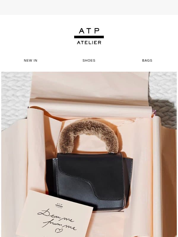 Self-Gifting Season email from ATP Atelier