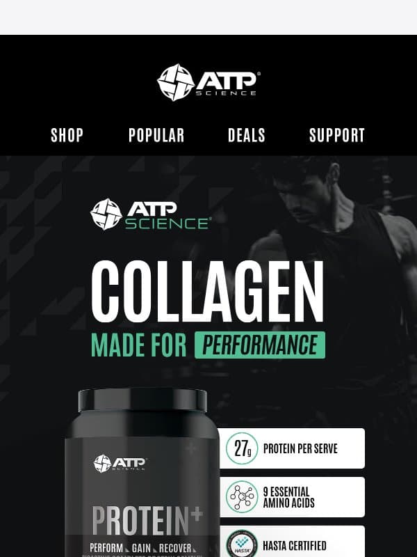 The Protein Your Recovery Routine Is Missing email from ATP Science