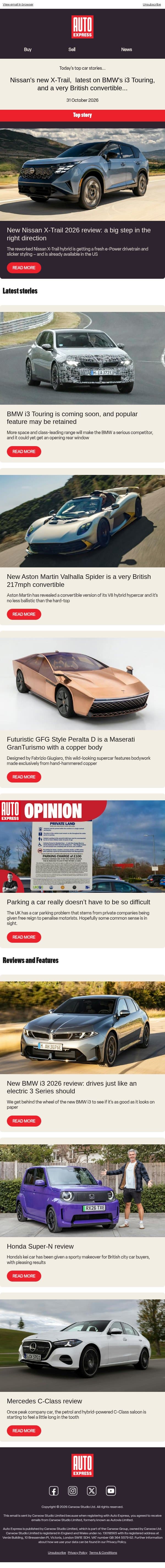 The best Nissan X-Trail yet? email from Auto Express screenshot