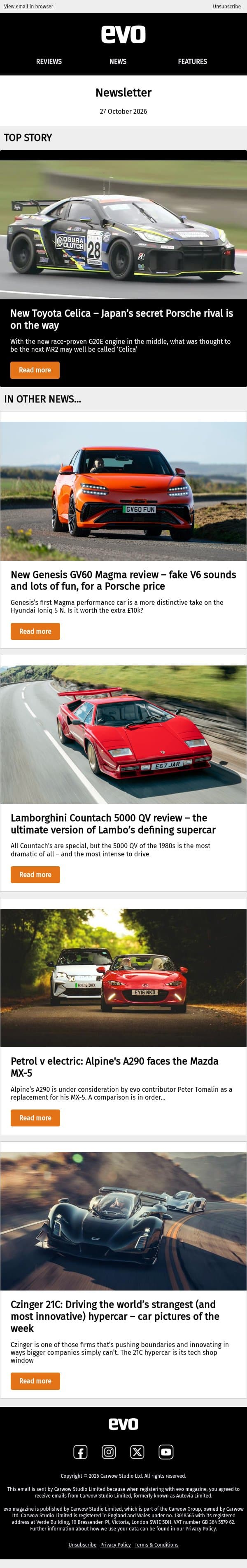 Japan’s secret Porsche rival is on the way email from Auto Express screenshot