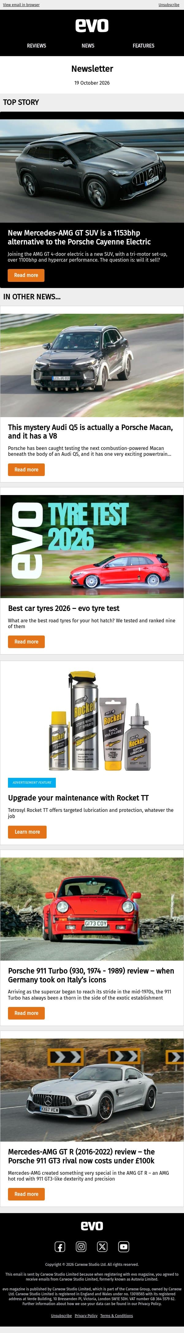 Mercedes-AMG takes on the Porsche Cayenne Electric email from Auto Express screenshot