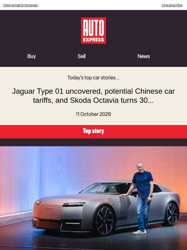 Britain's boldest EV? email from Auto Express
