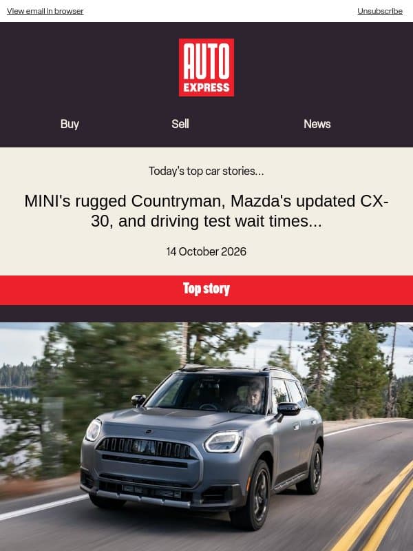 MINI’s new off-roader driven email from Auto Express