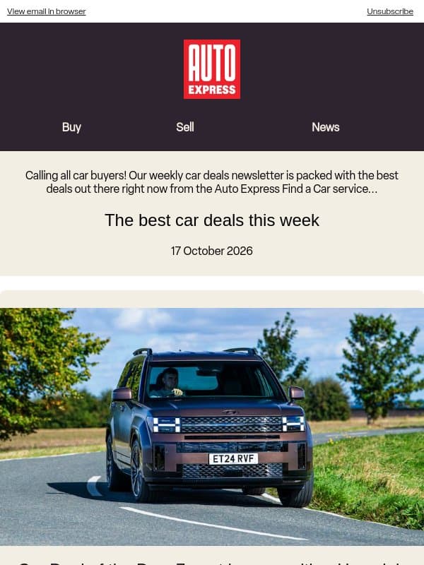 🚗 A super 7-seater steal! 🚗 email from Auto Express