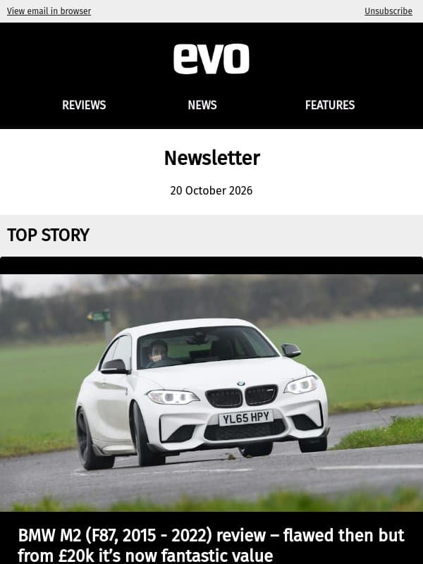 A proper M car for family hatch money... email from Auto Express