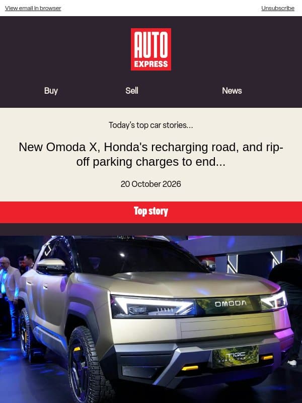 X-rated Omoda email from Auto Express