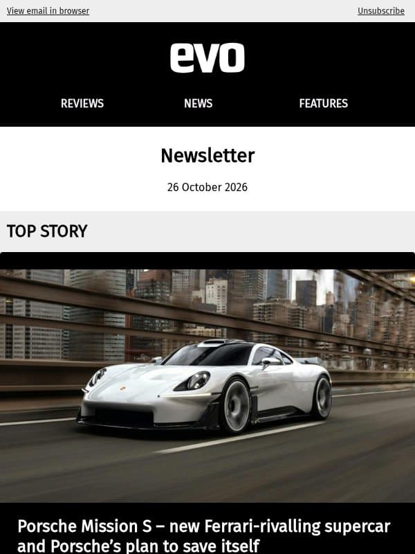Porsche's plan to save itself from extinction email from Auto Express