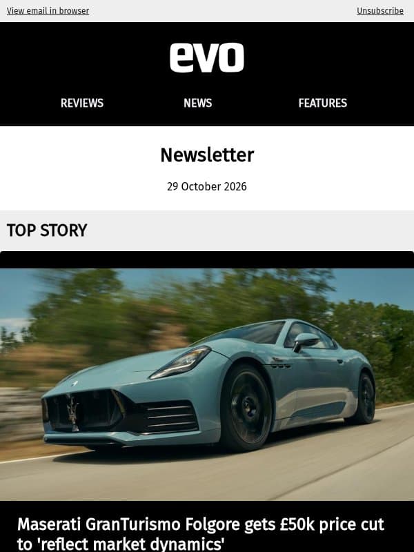 Maserati's chopped its EV price by £50k email from Auto Express
