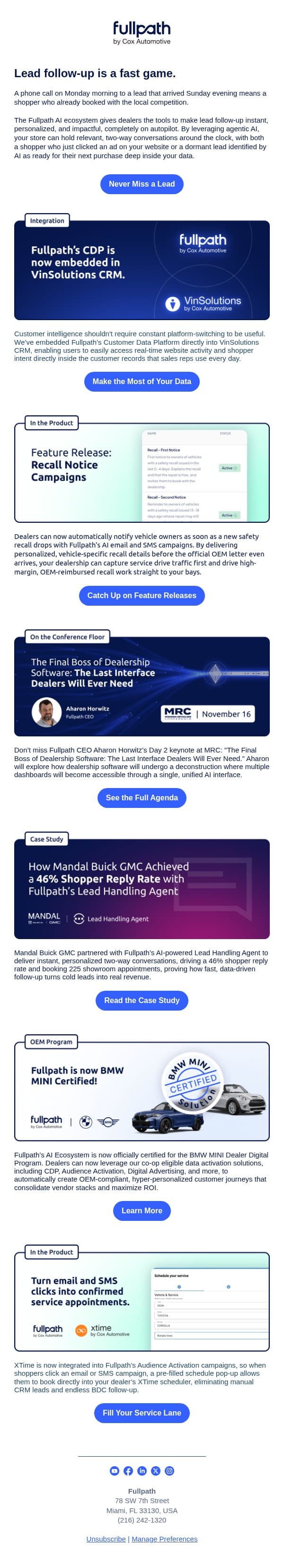 October at Fullpath email from AutoLeadStar screenshot
