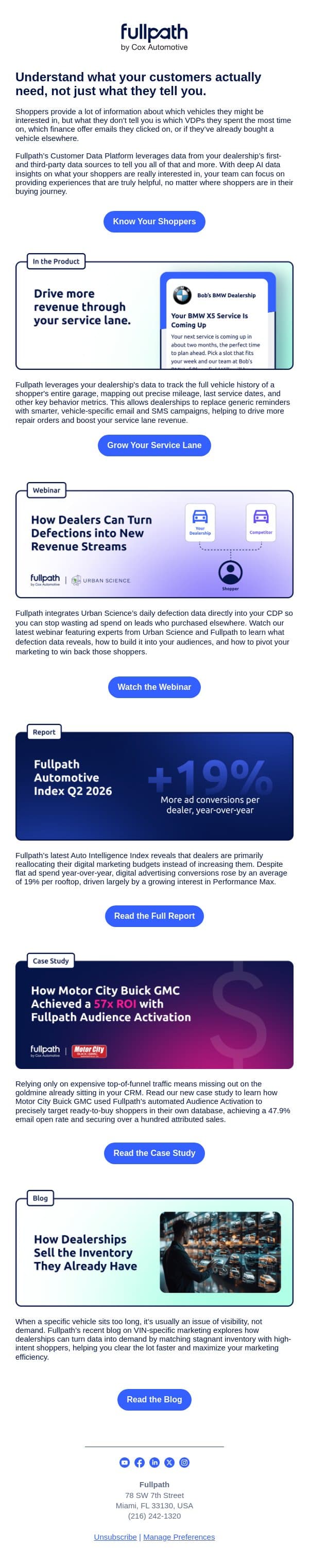July at Fullpath email from AutoLeadStar screenshot