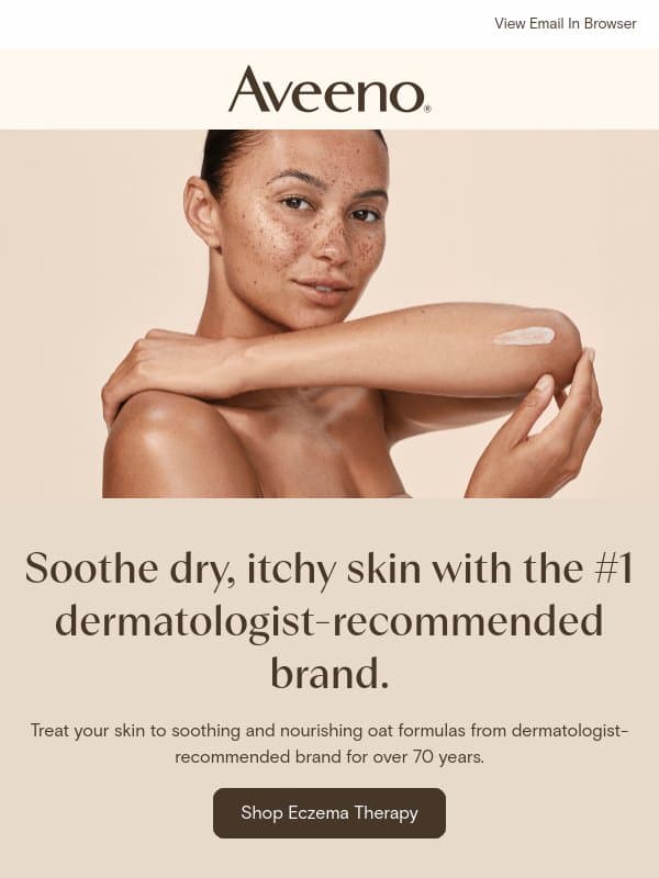 Discover Real Relief for Eczema-Prone Skin email from Aveeno