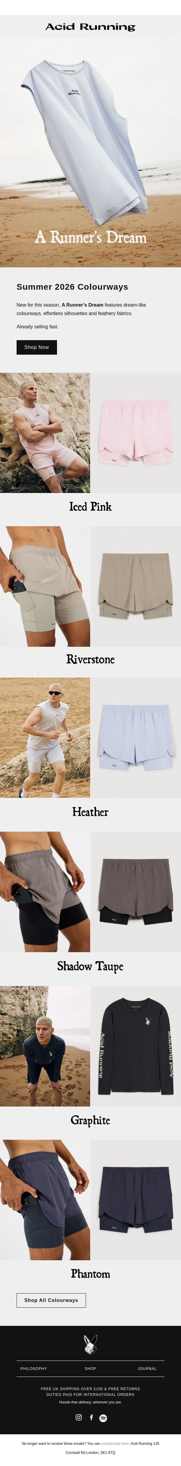 A Runner's Dream Lookbook email from Aware Super screenshot