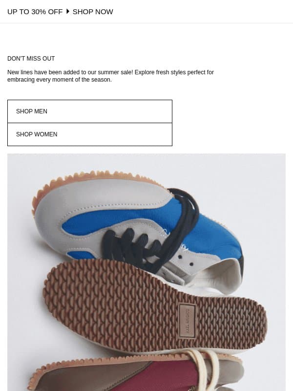 SALE: New Lines Added email from Axelarigato