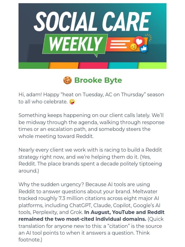 Your customers are asking Reddit about you. So is AI. ⚠️ email from B Squared Media