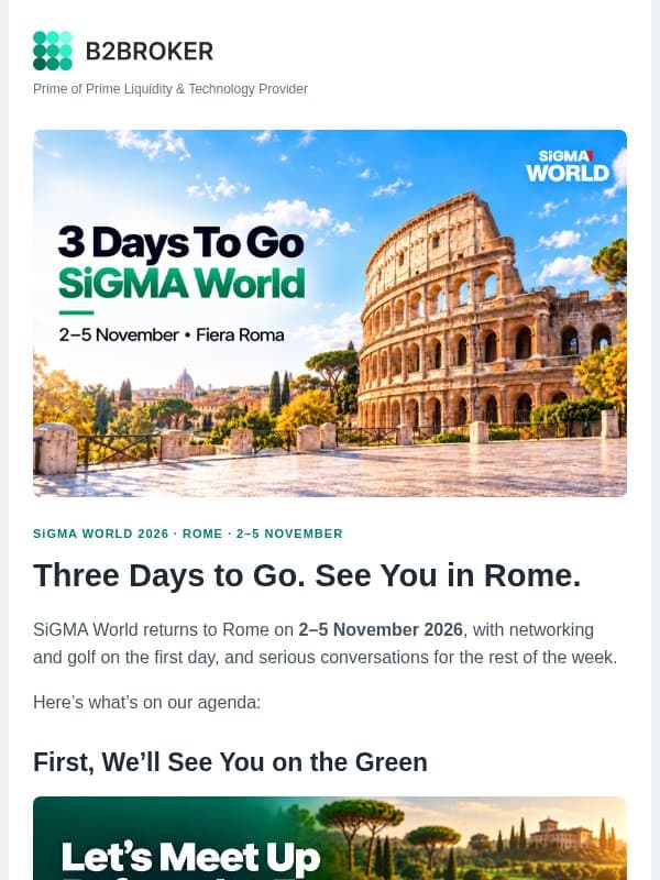 3 Days to SiGMA World: Catch Arthur Azizov on Stage email from B2Broker