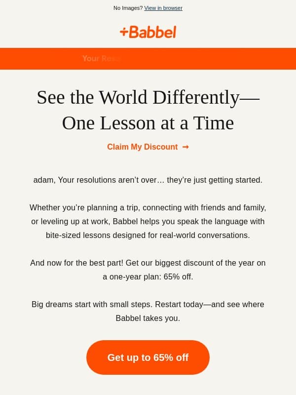 ✈️ Where Will Your New Language Take You? email from Babbel
