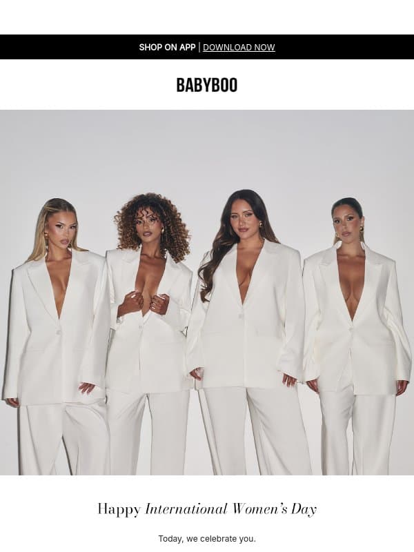 To The Women Who Define Us email from Babyboo Fashion