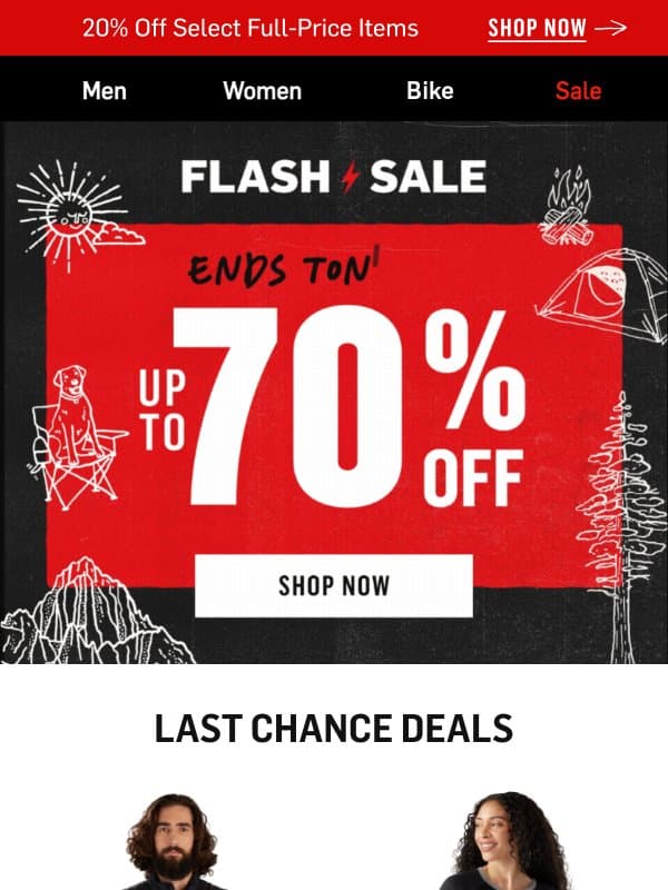 Flash sale ends TODAY β‘ email from Backcountry