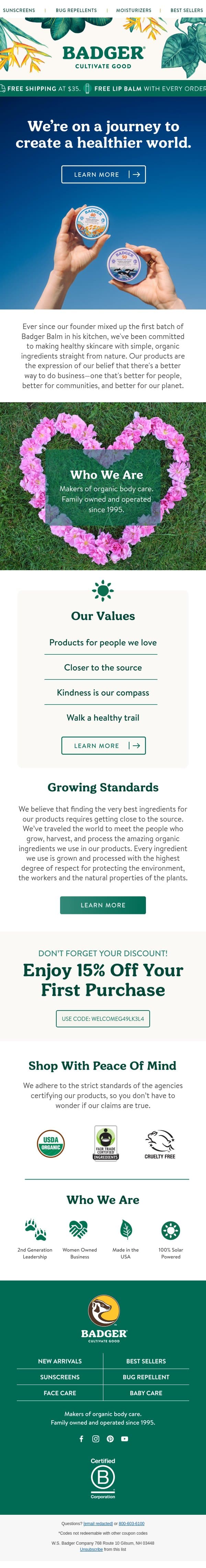 Certifiably Good Skincare 🌿 email from Badger Balm screenshot