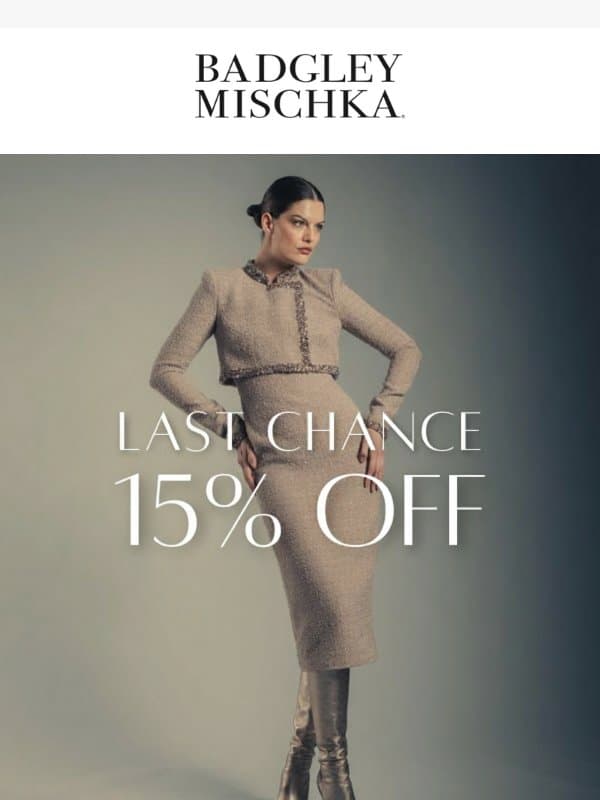 15% Off Your First Purchase ✨ email from Badgley Mischka