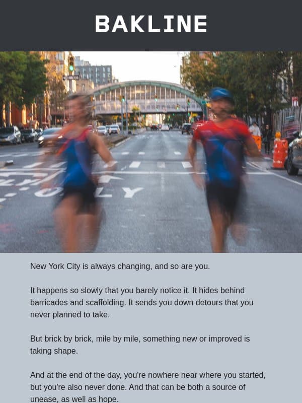 Our New York City collection is Never Done. email from Bakline