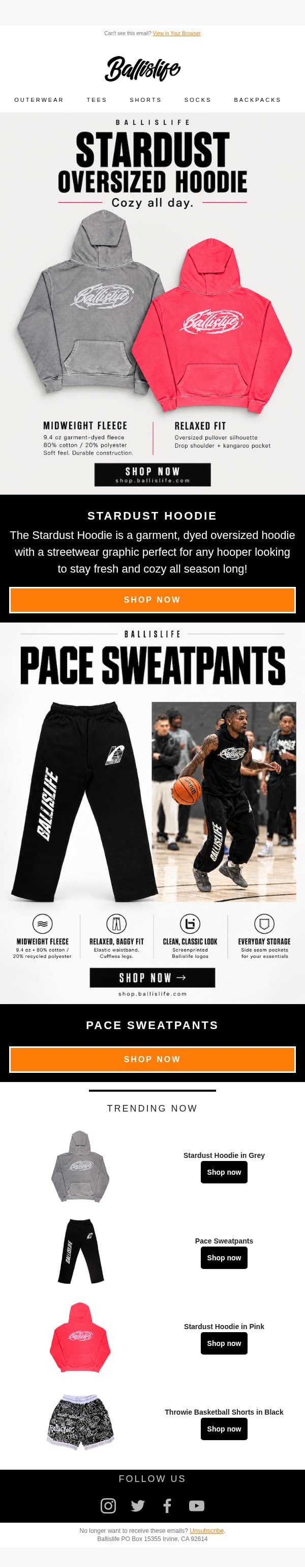 Oversized Hoodie With A Streetwear Look! email from Ballislife screenshot