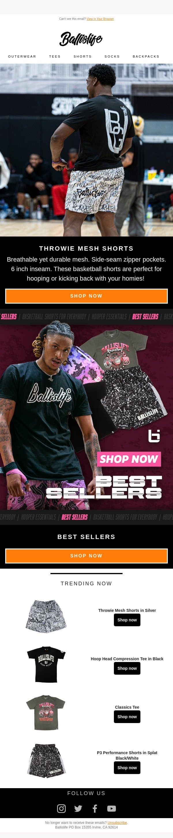 Stay Versatile With These Hoop Shorts 🏀 email from Ballislife screenshot