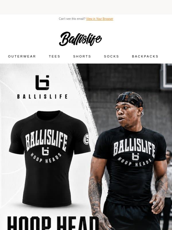 Compression Tees Built For Those Long Workouts email from Ballislife