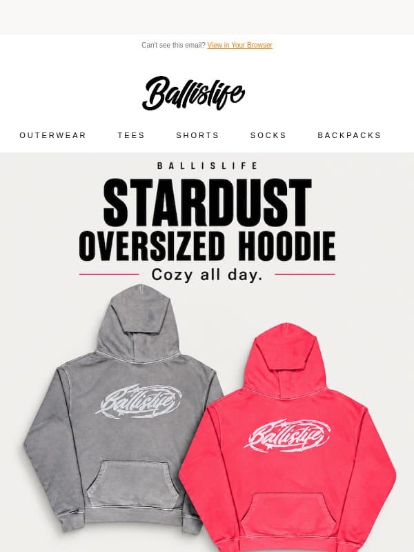 Oversized Hoodie With A Streetwear Look! email from Ballislife