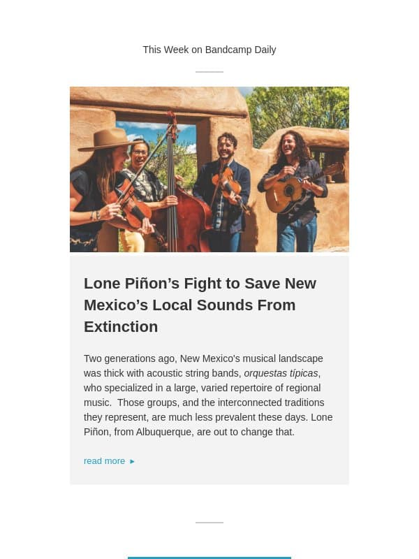 The Band Fighting to Save New Mexico's Local Sounds From Extinction email from Bandcamp