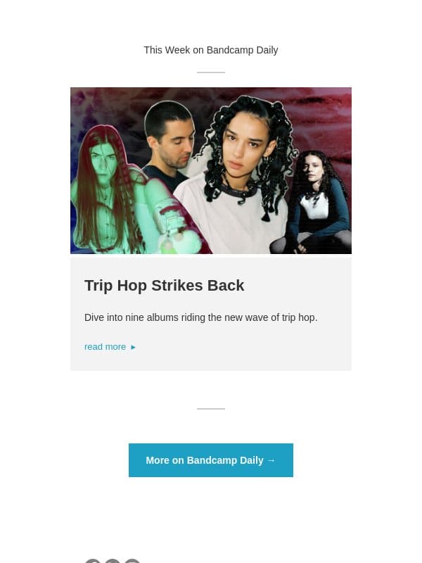 Trip Hop Strikes Back email from Bandcamp