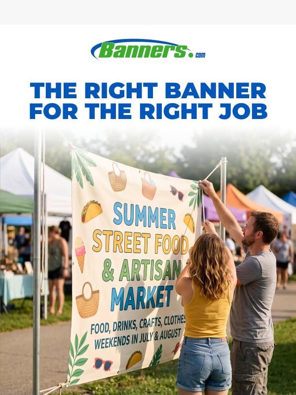 Which banner material is right for you? email from Banners.com