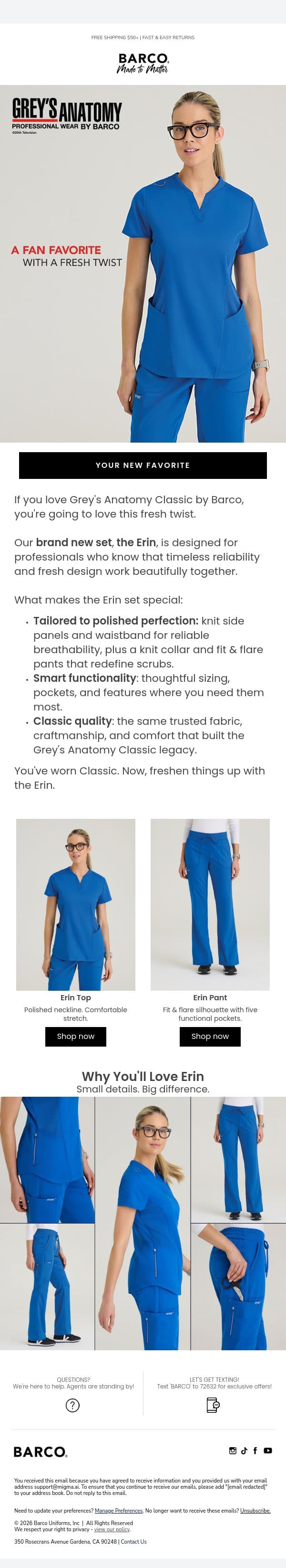 Looking for Something Fresh? email from Barco One screenshot