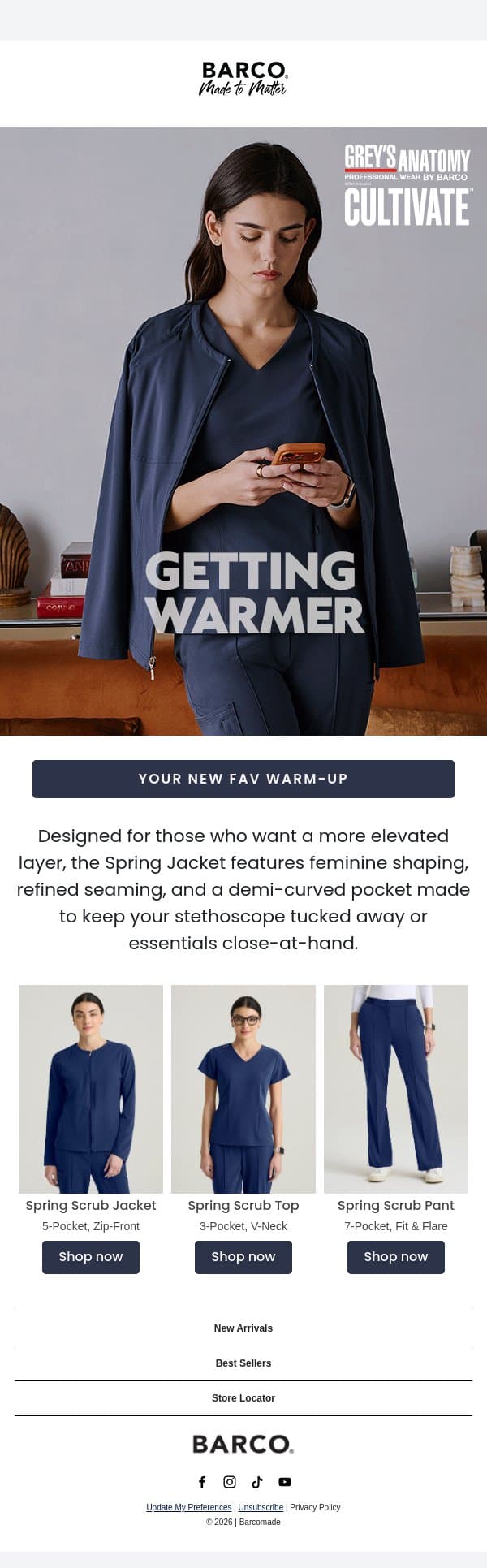 Your Stethoscope Called. It Wants This Pocket. email from Barco One screenshot