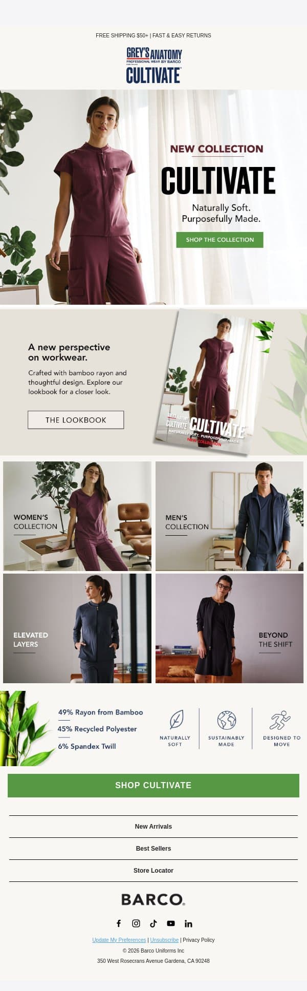 Our Cultivate Catalog Just Landed email from Barco One screenshot
