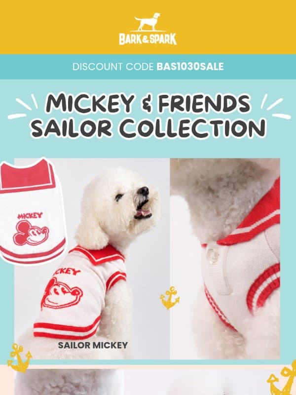 Little Sailors, Big Adventures! Shop the Disney Sailor Collection email from Bark&Spark