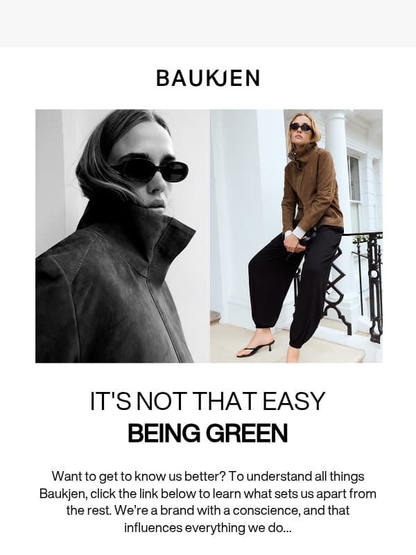 Get to Know Us Better email from Baukjen