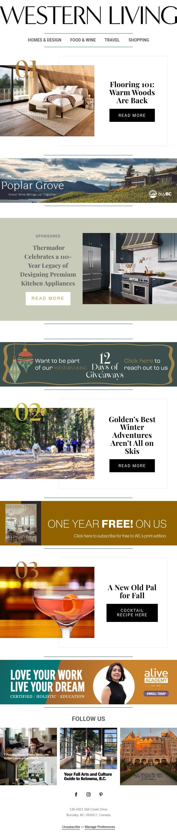 The Flooring Trends We're Falling For email from BC Business screenshot