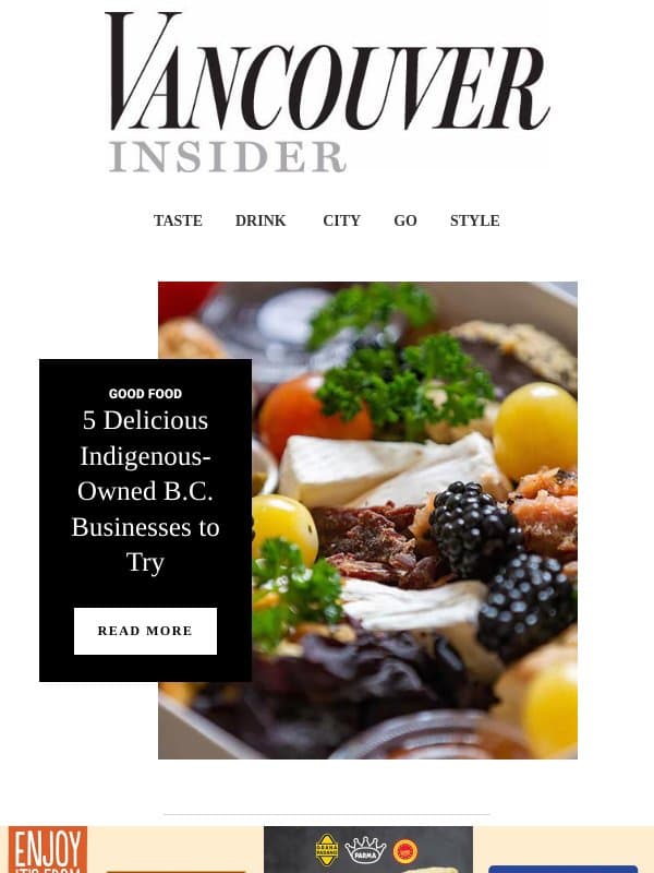 Shop, Eat and Support Indigenous-Owned in Vancouver email from BC Business