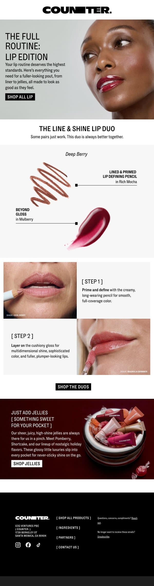 Who doesn't love a juicy lip? email from Beautycounter screenshot