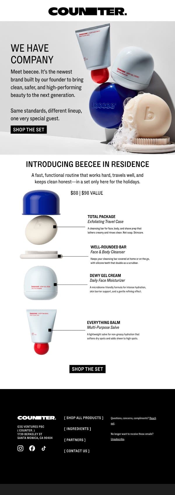 New, limited-time set email from Beautycounter screenshot