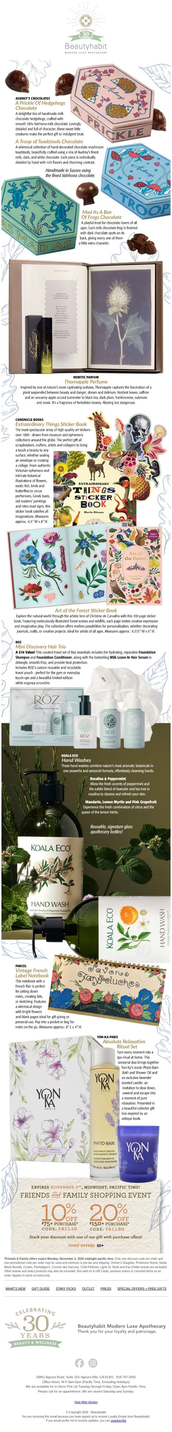 A Prickle Of Hedgehogs + See What's New! email from Beautyhabit screenshot