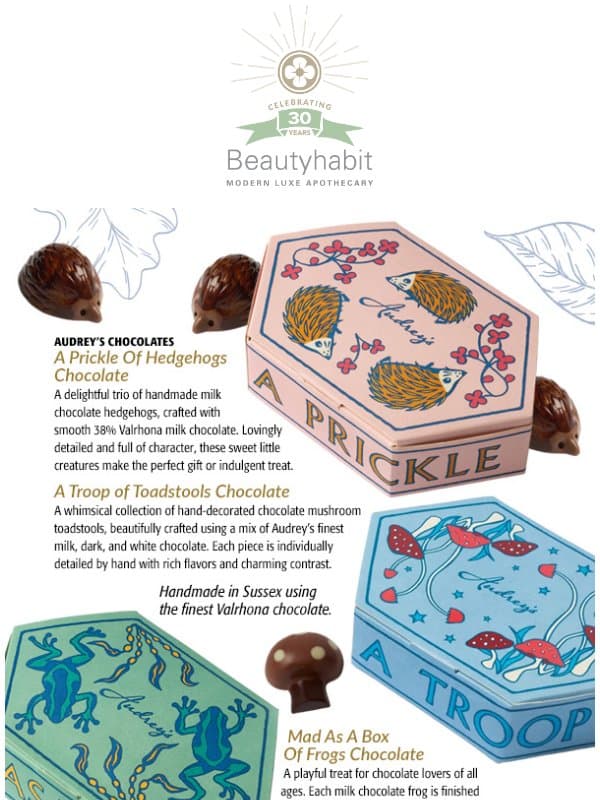 A Prickle Of Hedgehogs + See What's New! email from Beautyhabit
