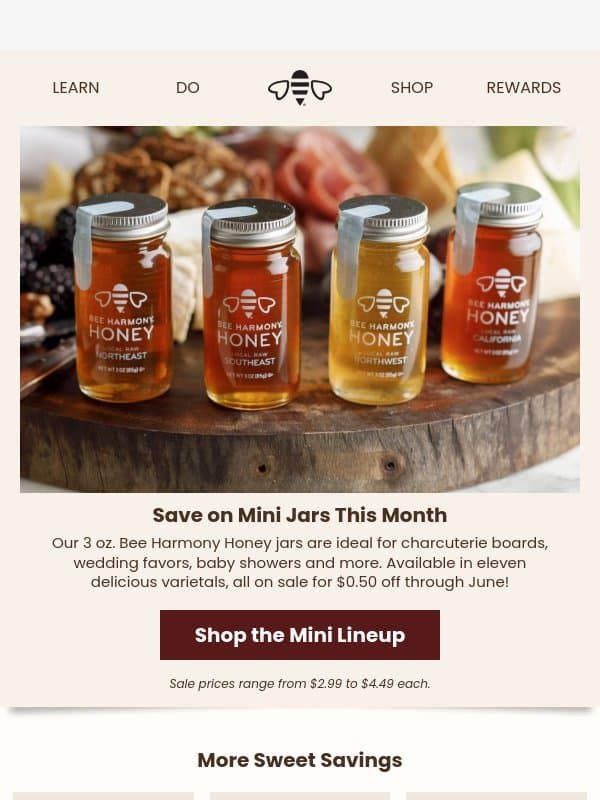 Have you seen what's on sale lately? π email from Bee Harmony