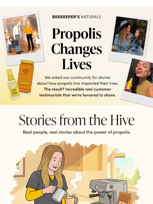Real People, Real Stories 💛 email from Beekeeper's Naturals