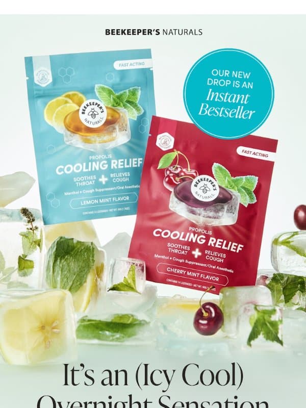 Yesterday: Launch, Today: Bestseller email from Beekeeper's Naturals