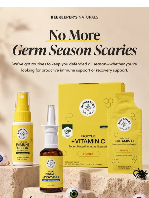 Don’t Be Scared of Immune Season 👻 email from Beekeeper's Naturals